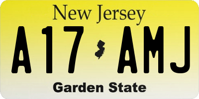 NJ license plate A17AMJ