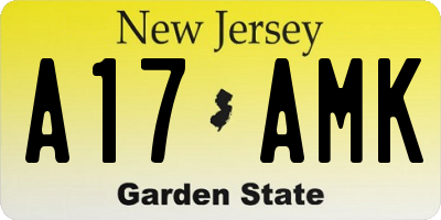 NJ license plate A17AMK