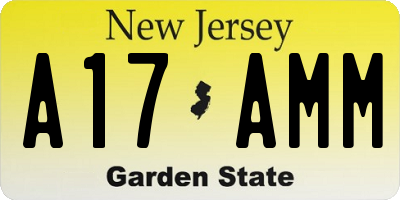 NJ license plate A17AMM