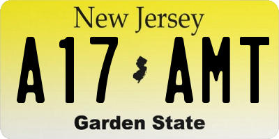 NJ license plate A17AMT