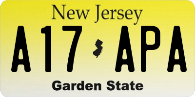 NJ license plate A17APA