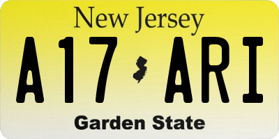 NJ license plate A17ARI