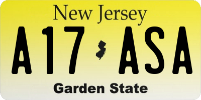 NJ license plate A17ASA