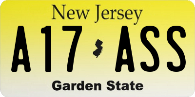 NJ license plate A17ASS