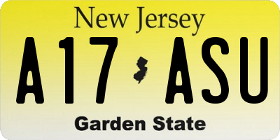 NJ license plate A17ASU