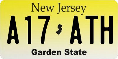 NJ license plate A17ATH