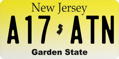 NJ license plate A17ATN