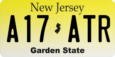 NJ license plate A17ATR