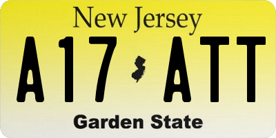 NJ license plate A17ATT