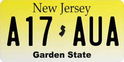 NJ license plate A17AUA