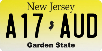 NJ license plate A17AUD