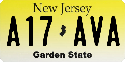 NJ license plate A17AVA
