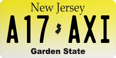 NJ license plate A17AXI