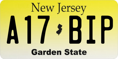 NJ license plate A17BIP