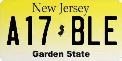 NJ license plate A17BLE