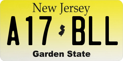 NJ license plate A17BLL
