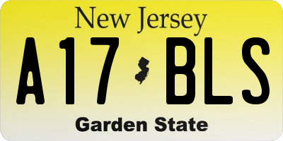 NJ license plate A17BLS
