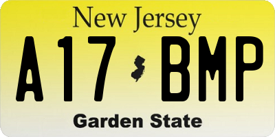 NJ license plate A17BMP