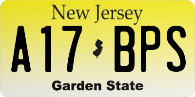 NJ license plate A17BPS