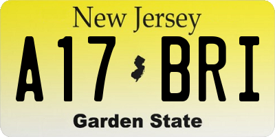 NJ license plate A17BRI