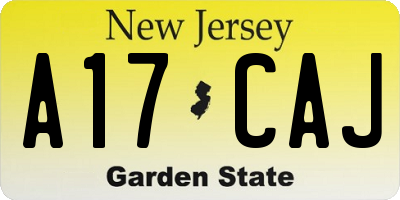 NJ license plate A17CAJ
