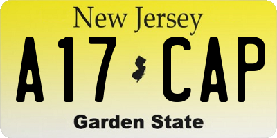 NJ license plate A17CAP