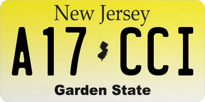 NJ license plate A17CCI