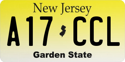 NJ license plate A17CCL