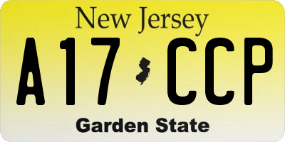 NJ license plate A17CCP