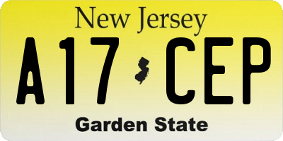 NJ license plate A17CEP