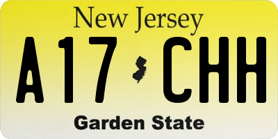 NJ license plate A17CHH