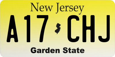 NJ license plate A17CHJ