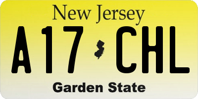 NJ license plate A17CHL