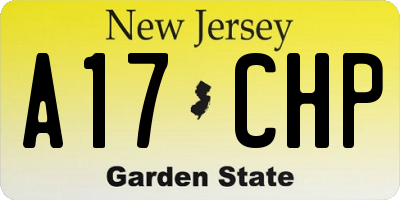 NJ license plate A17CHP