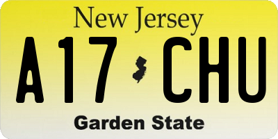 NJ license plate A17CHU