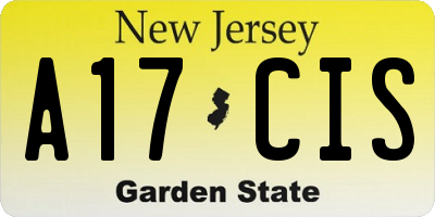 NJ license plate A17CIS
