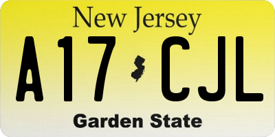 NJ license plate A17CJL