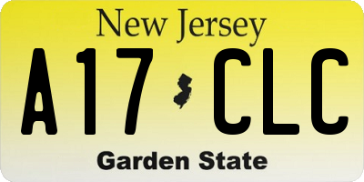 NJ license plate A17CLC