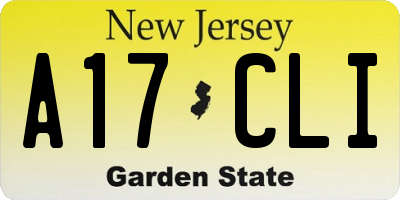 NJ license plate A17CLI