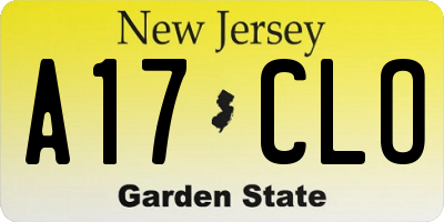 NJ license plate A17CLO