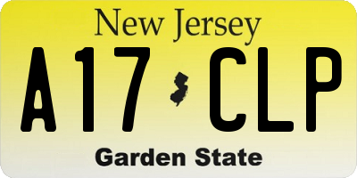 NJ license plate A17CLP