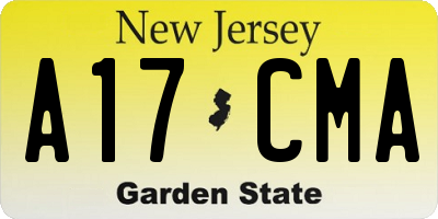NJ license plate A17CMA