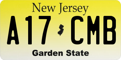 NJ license plate A17CMB