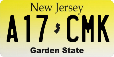 NJ license plate A17CMK