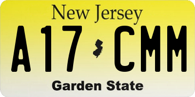 NJ license plate A17CMM