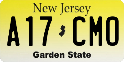 NJ license plate A17CMO