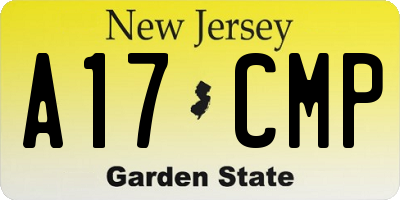 NJ license plate A17CMP