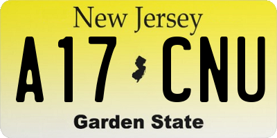 NJ license plate A17CNU