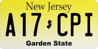 NJ license plate A17CPI