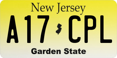 NJ license plate A17CPL